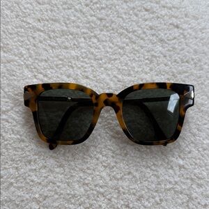 Karen Walker Tortoise Shell Sunglasses with Dark Lenses